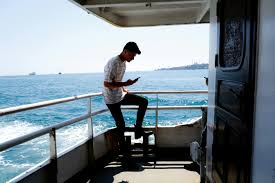 How do the sailors communicate with their families ?